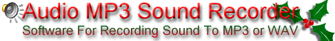 Audio MP3 Sound Recorder - Software for recording sound to mp3 or wav